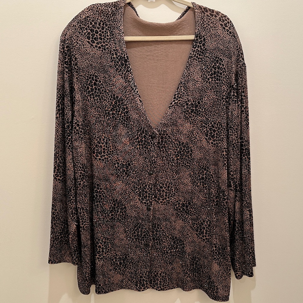 Vintage Vikki Vi Metallic Buttoned Jacket